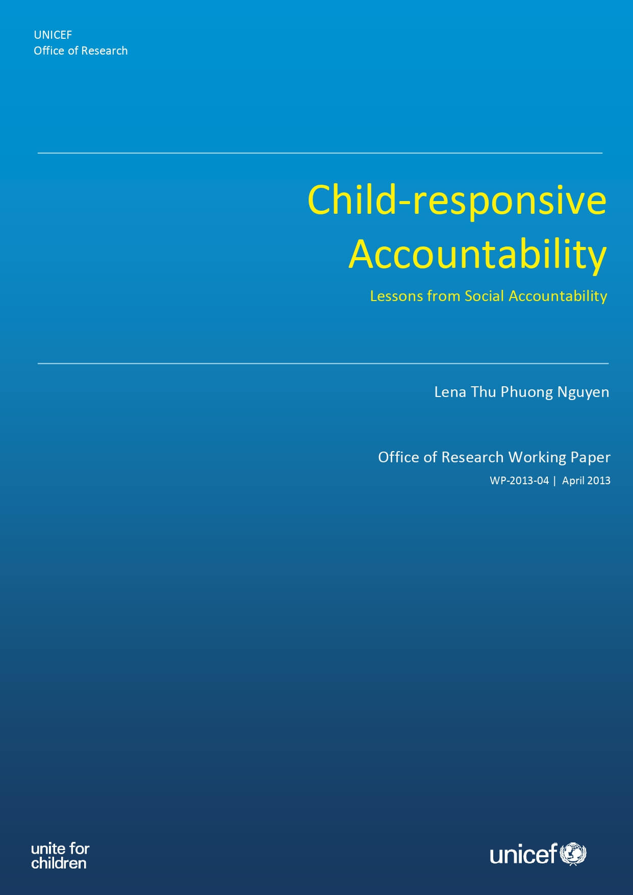 Child-responsive Accountability Lessons from Social Accountability