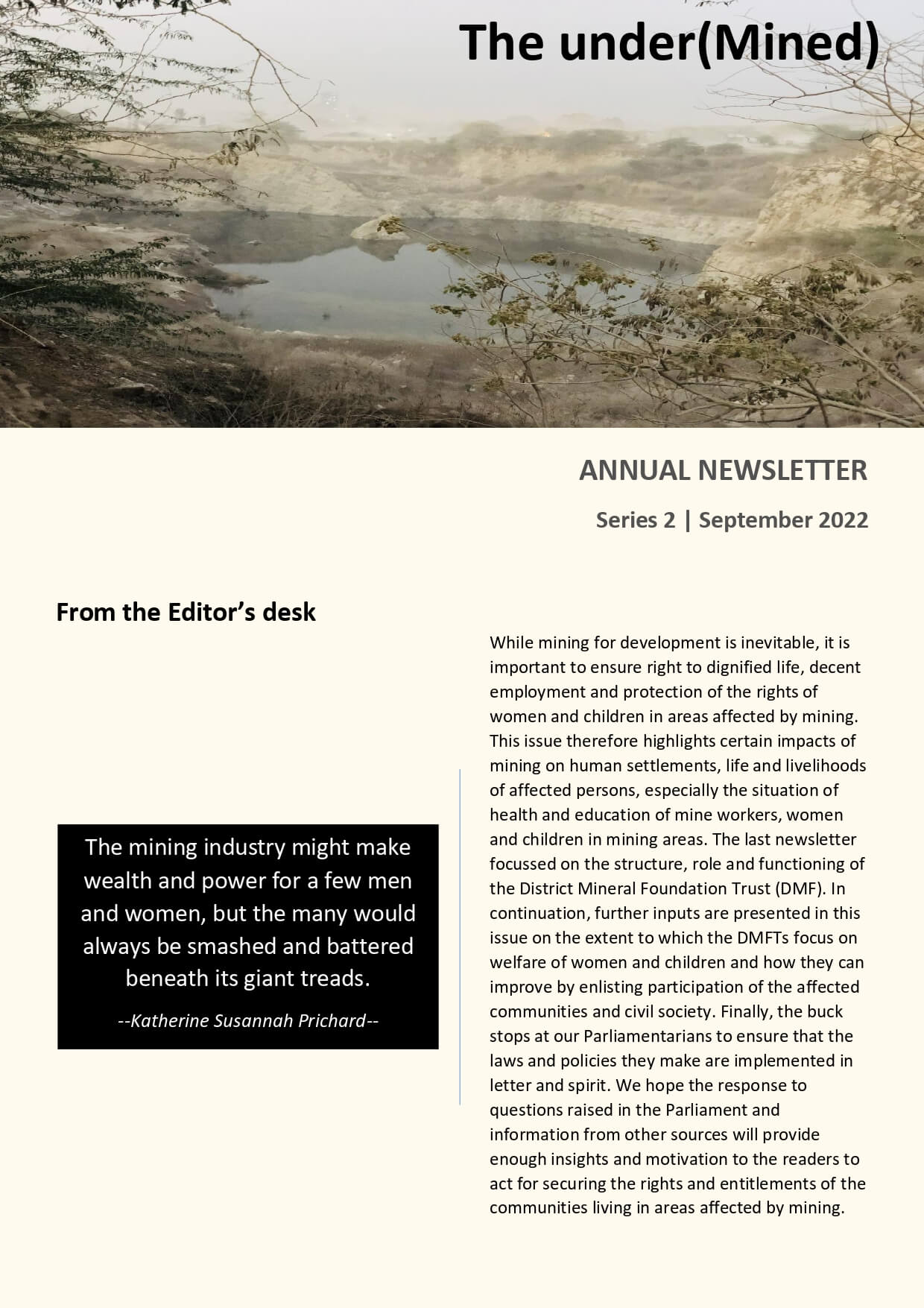 Newsletter The Undermined Second Issue